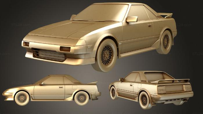 Автомобили и транспорт (Toyota MR2 AW11 3, CARS_3741) 3D модель для ЧПУ станка